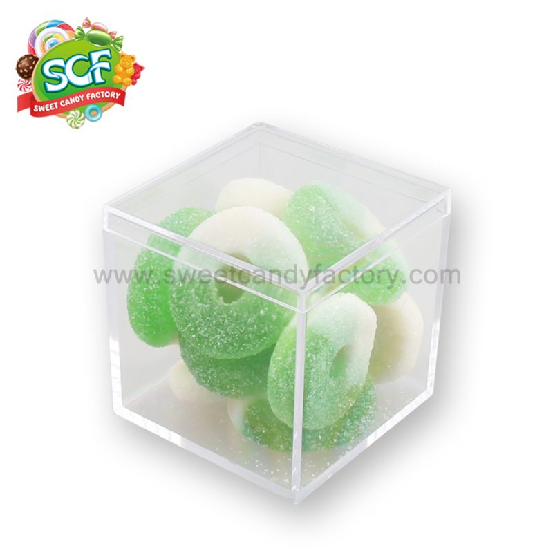 Wholesales green apple sour and sweet flavor ring shape gummy - Image 4