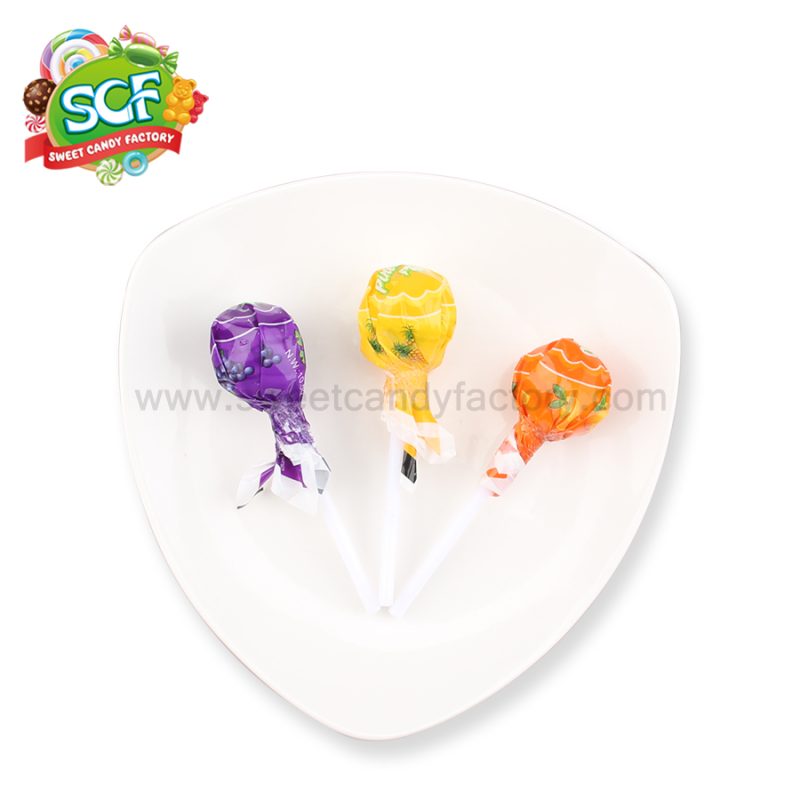 Hot sales multi color Fruity lollipop with fruit juice inside - Image 3