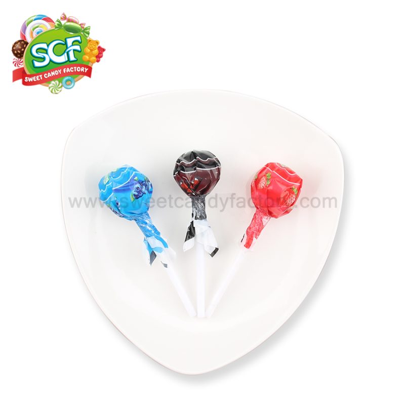 Hot sales multi color Fruity lollipop with fruit juice inside - Image 2