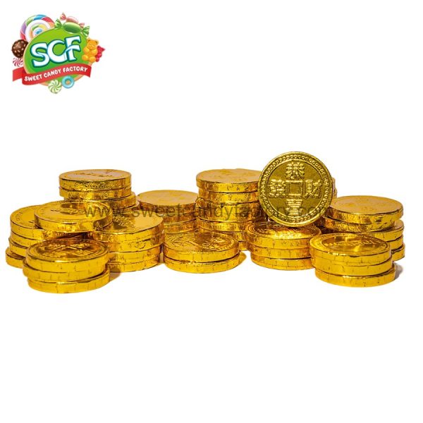 Golden chocolate coin