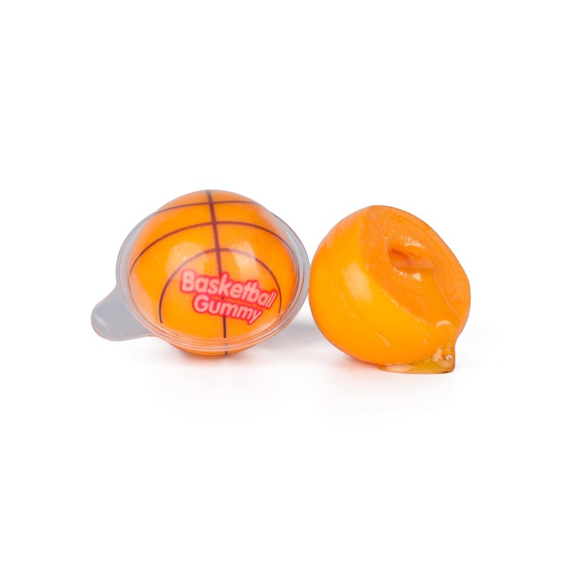 3D Sport Ball Bulk Basketball Gummy From China Candy Factory With Fruit Jam Inside - Image 2