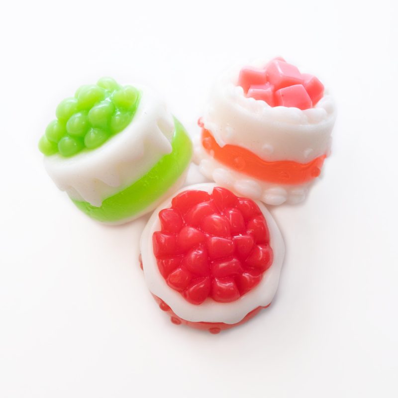 Hot Sale Customized Shaped Fruity Flavor Afternoon Tea Birthday Cake Soft Gummy Candy - Image 2