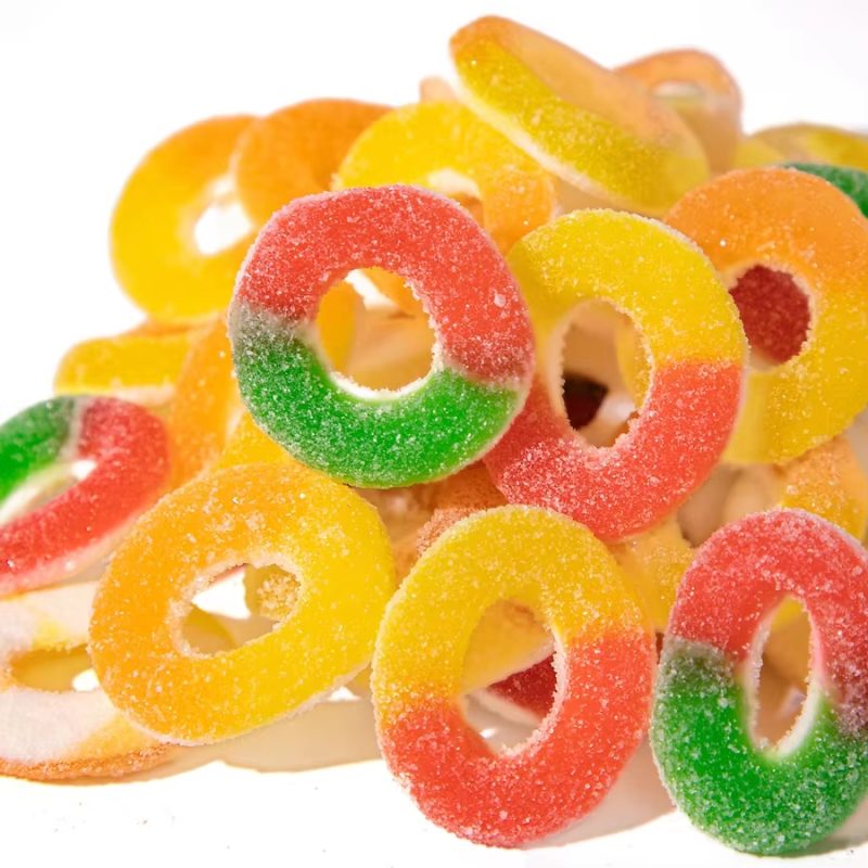 Customize Sugar Coated Fruity Flavor Circle Multicolored Ring Soft Gummy Candy - Image 2