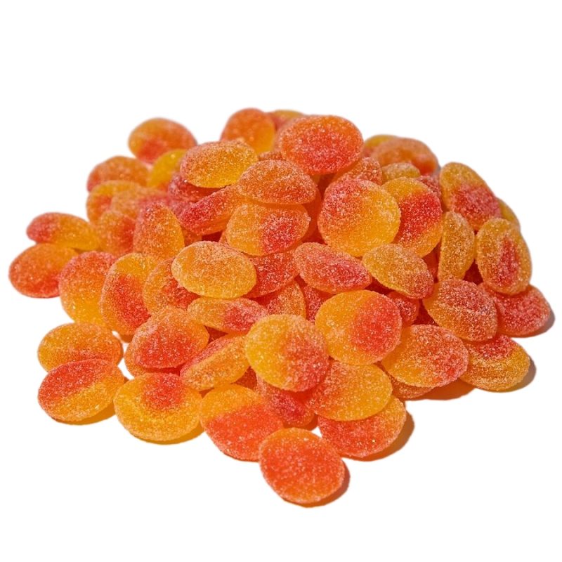 Hot Sale Sugar Coated Fruity Peach Flavor Fruit Shape Soft Gummy Candy - Image 3